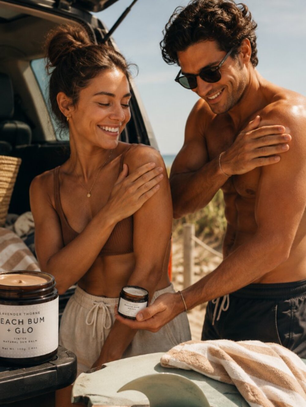 Tinted Natural Sun Balm Mineral Cream for outdoor wear, everyday use, and summer
